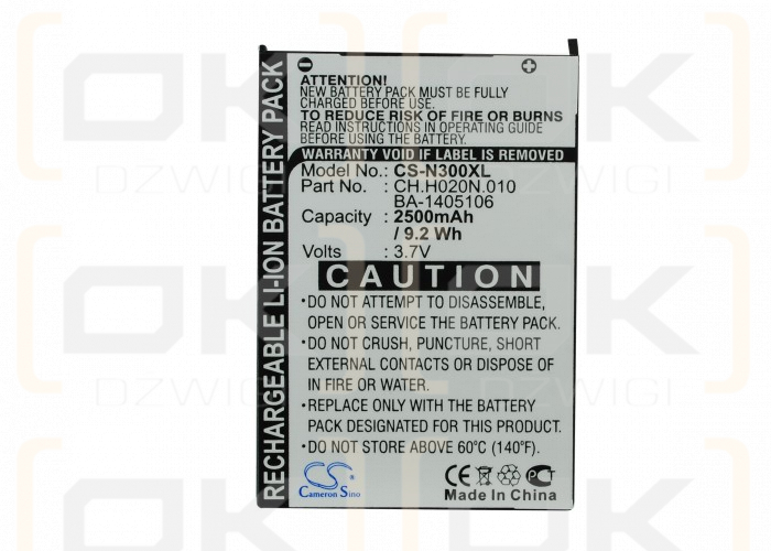 Bateria zamienna do Acer N321 / CP.H020N.010 1800 mAh Li-ion 3.7 V (Cameron Sino)