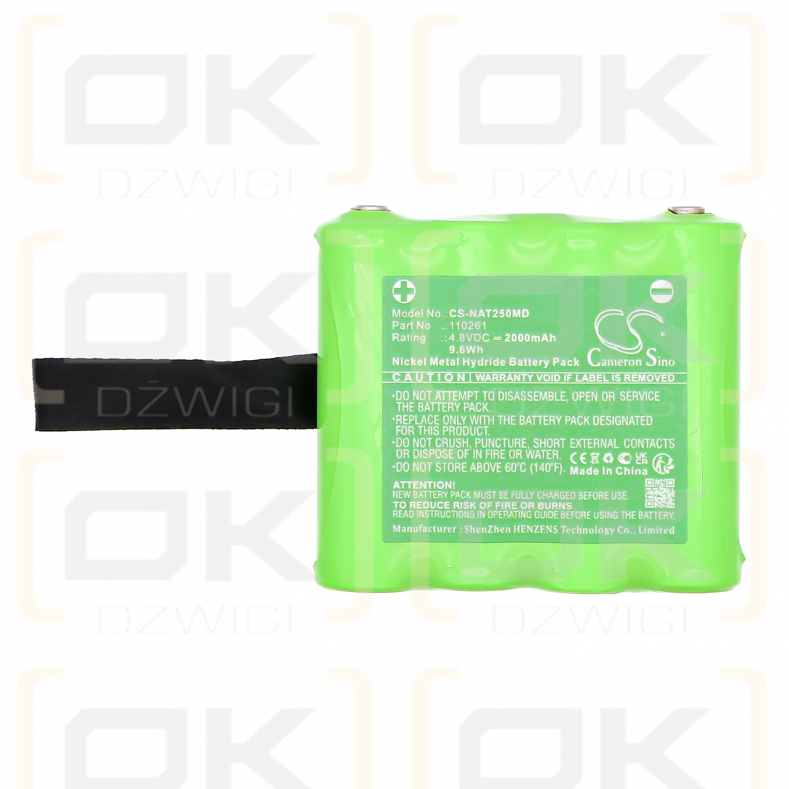 NONIN SAT 2500 / 110261 2000mAh Ni-MH 4.8V (Cameron Sino)