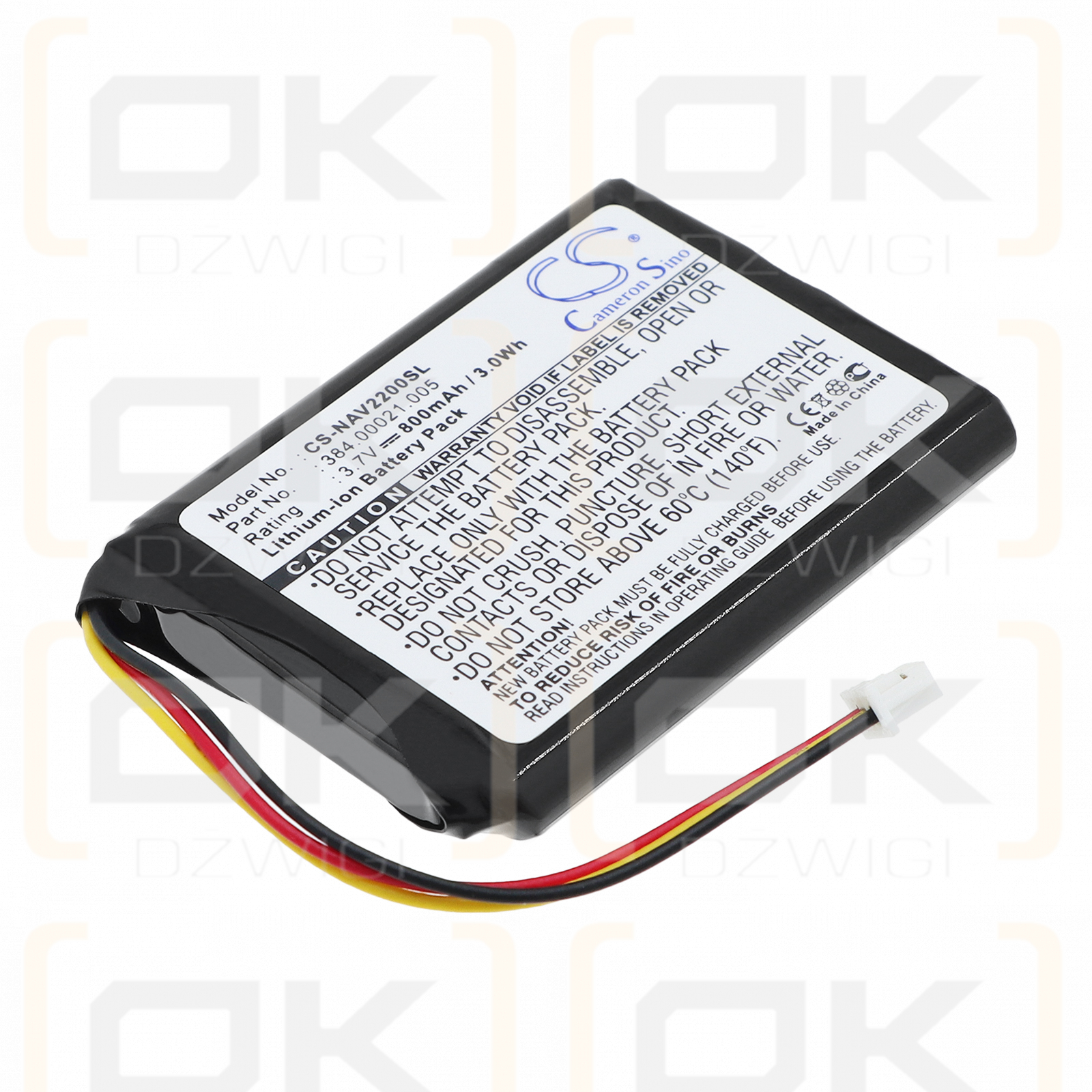 Navigon 2200T / 384.00021.005 800 mAh Li-ion 3.7 V (Cameron Sino)