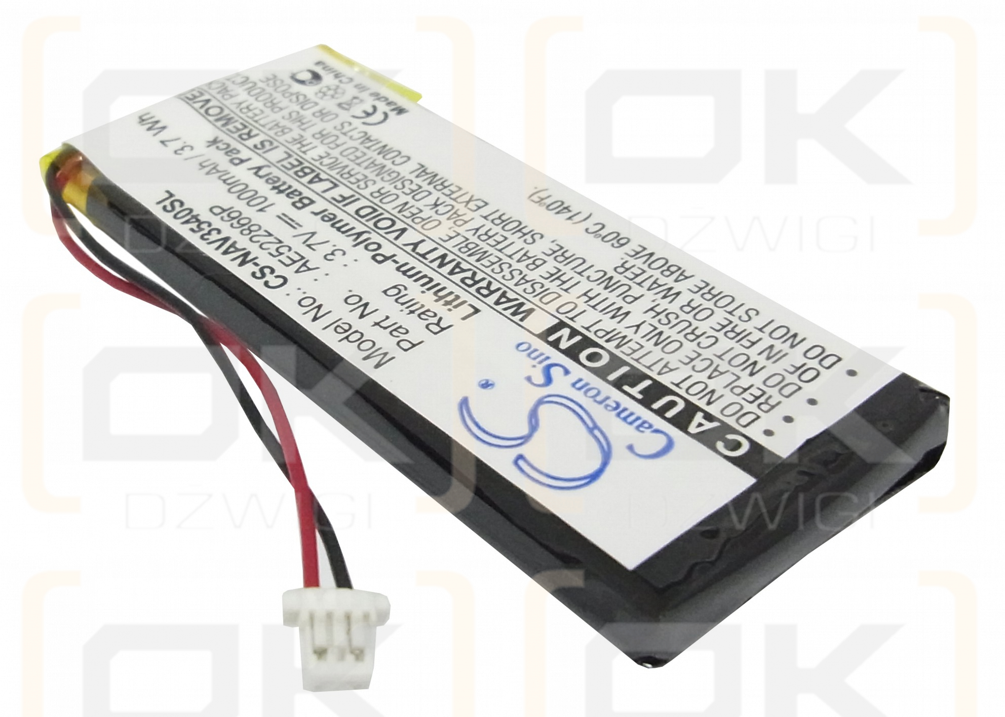 Navigon Skyway NAVI-3540 Easy / AE522866P 1000 mAh Li-Polymer 3.7 V (Cameron Sino)