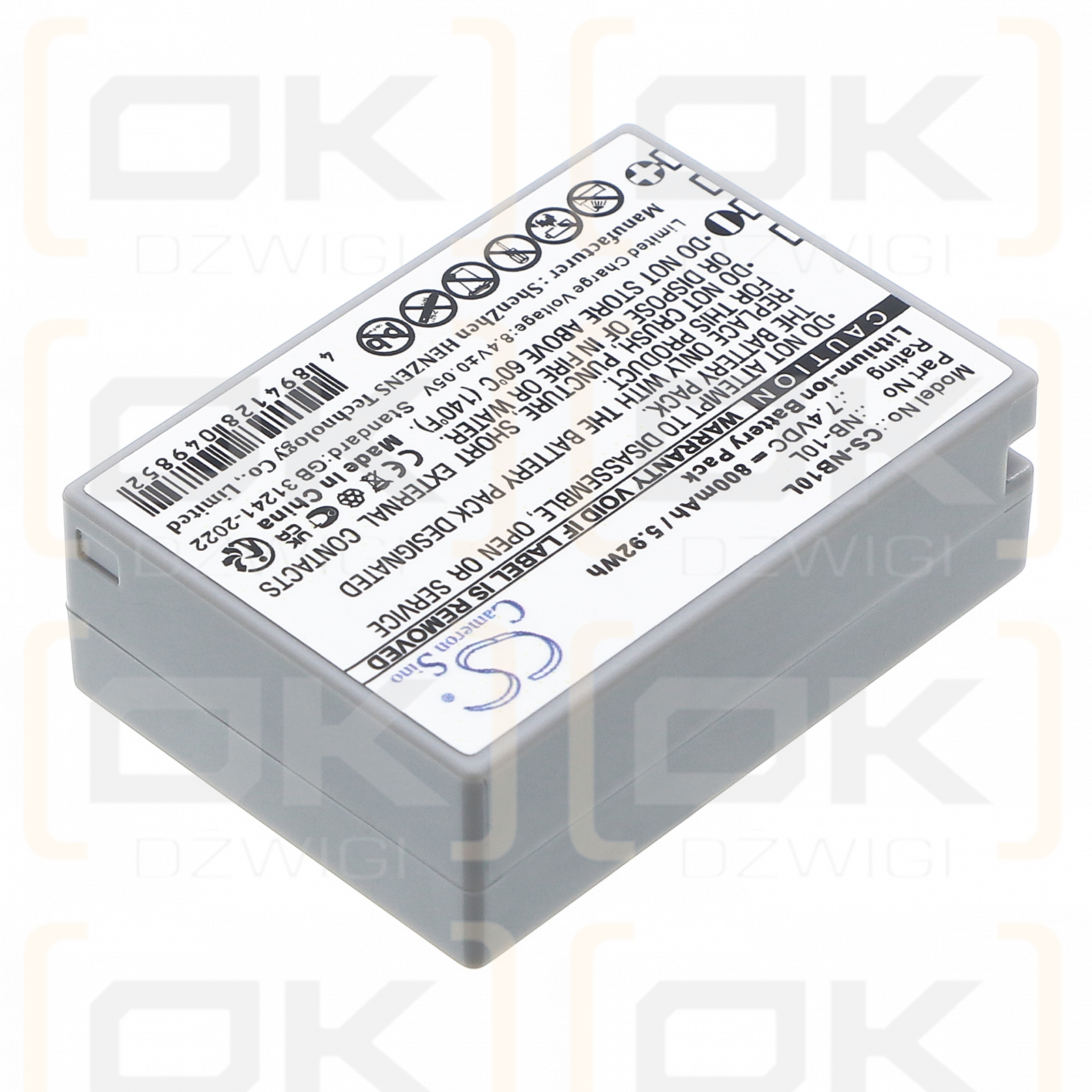Canon PowerShot G1 X / NB-10L 800mAh Li-ion 7.4V (Cameron Sino)