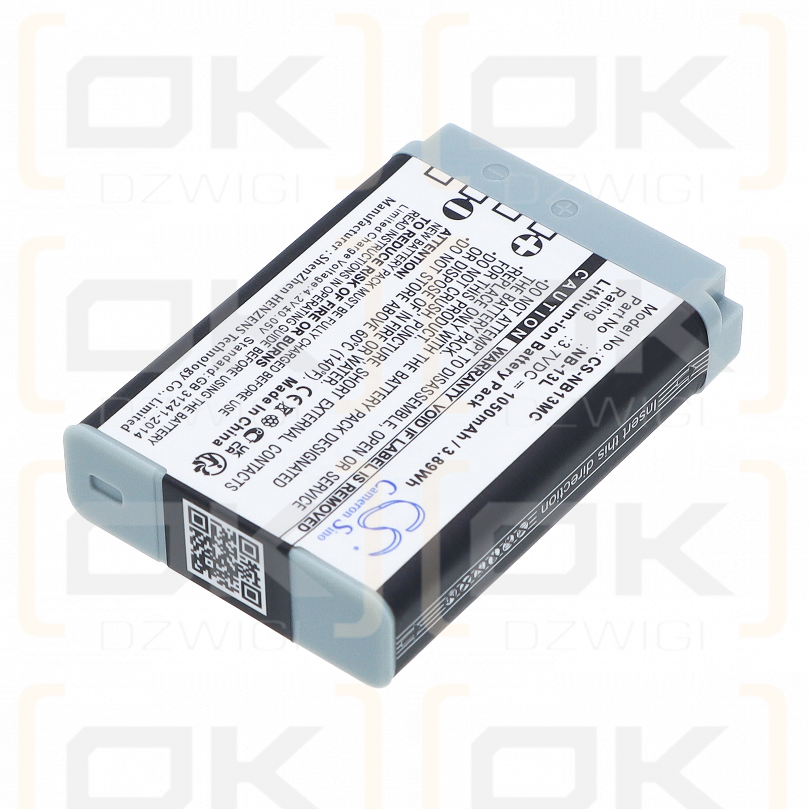 Replacement Battery for Canon PowerShot SX740HS / NB-13L 1050 mAh Li-ion 3.7 V (Cameron Sino)