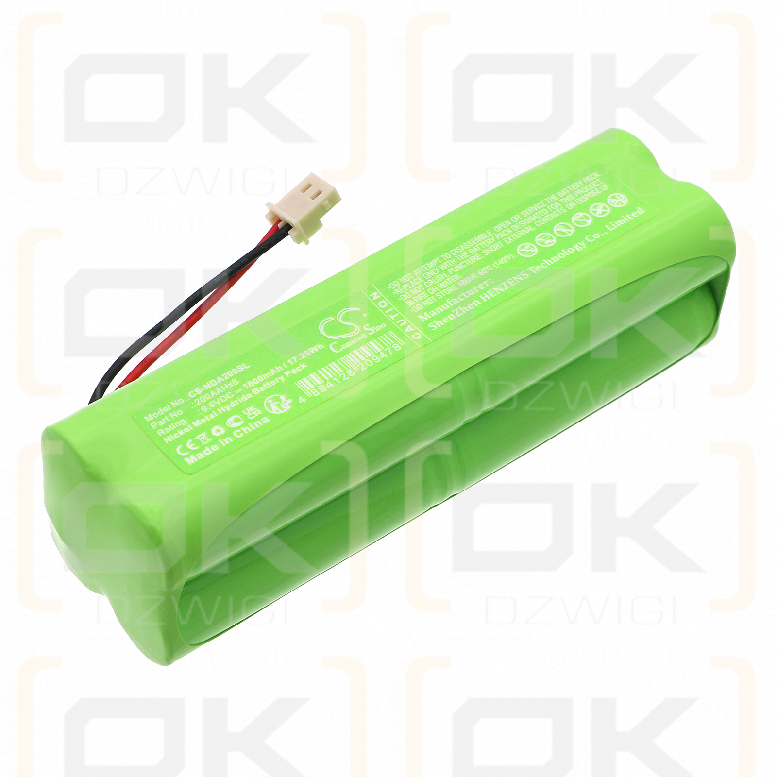 intern NDE-A02 / 200AAHx8 1800mAh Ni-MH 9.6V (Cameron Sino)