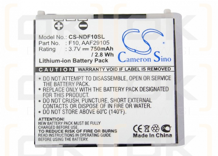 NTT Docomo F-09A / F10 750 mAh Li-Ion 3,7 V (Cameron Sino)