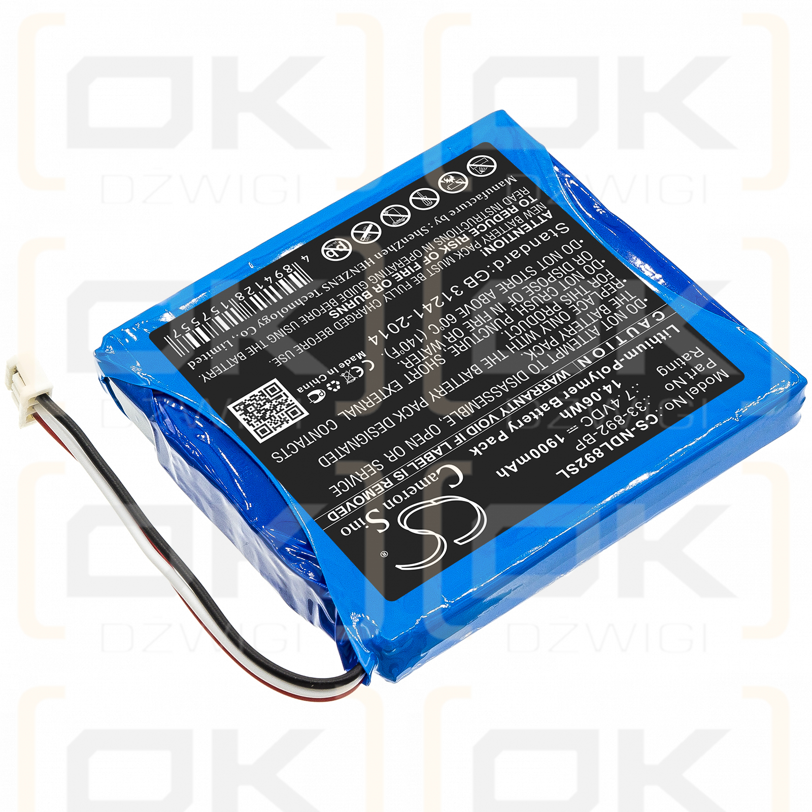 Ideal / 33-892-BP 1900mAh Li-Polymer 7.4V (Cameron Sino)