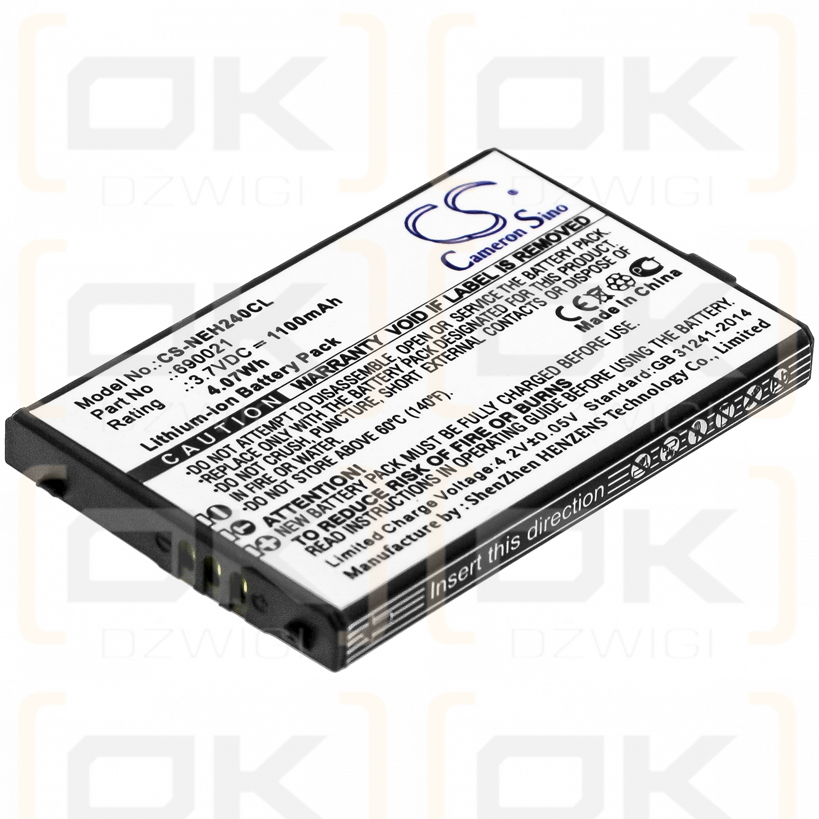 NEC MH240 / 690021 1100mAh Li-ion 3.7V (Cameron Sino)