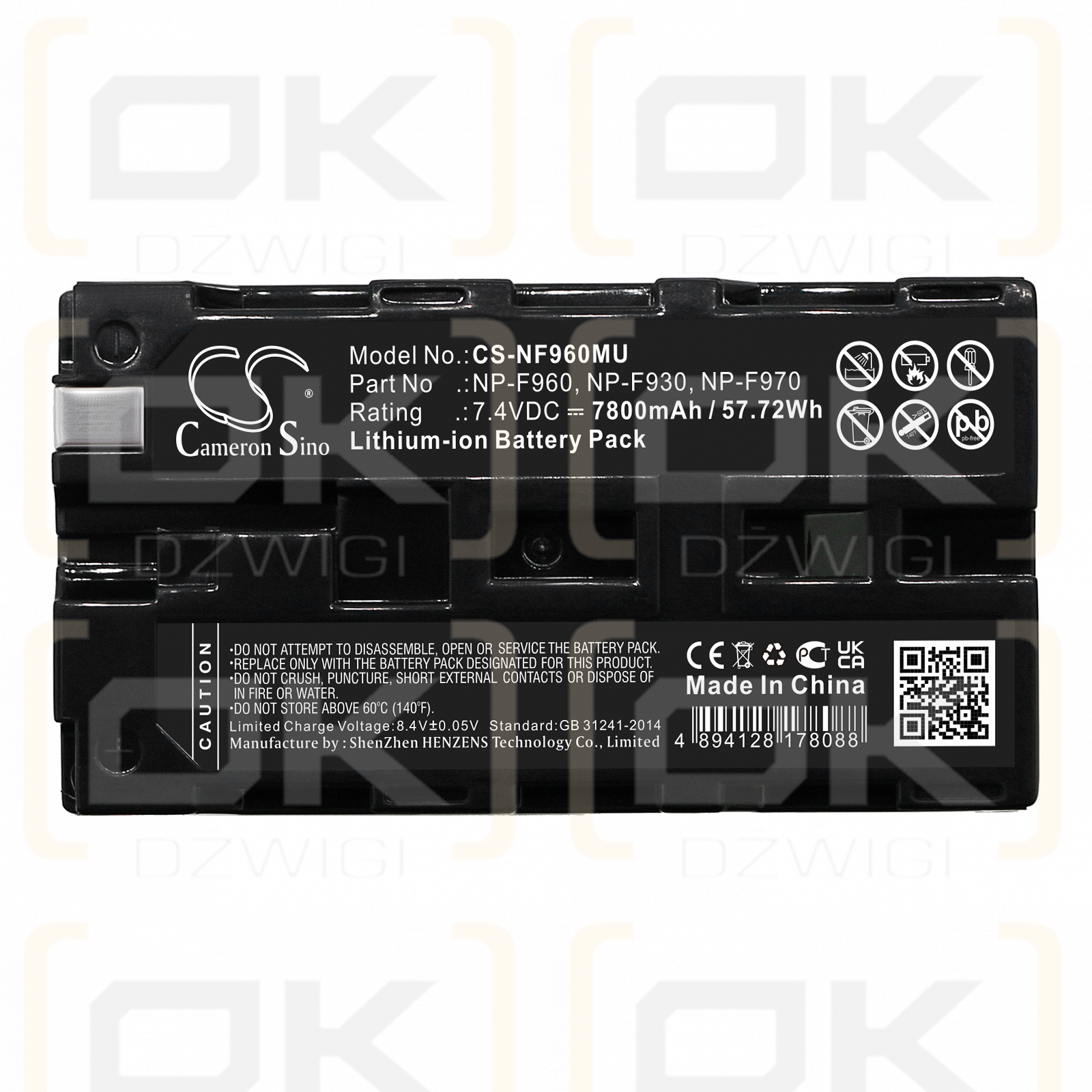 Sony HVR-M10N (Videograbadora) / NP-F960 7800mAh Li-ion 7.4V (Cameron Sino)