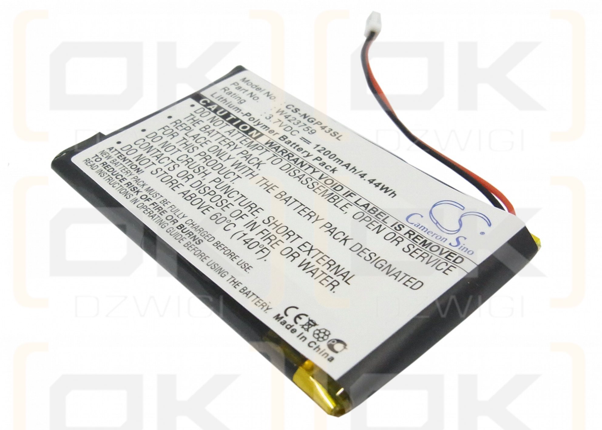 NavGear / W423759 1200 mAh Li-Polymer 3,7 V (Cameron Sino)