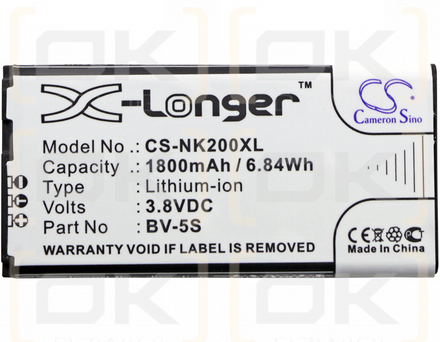 Nokia RM-1013 / BV-5S 1800 mAh Li-Ion 3,8 V (Cameron Sino)