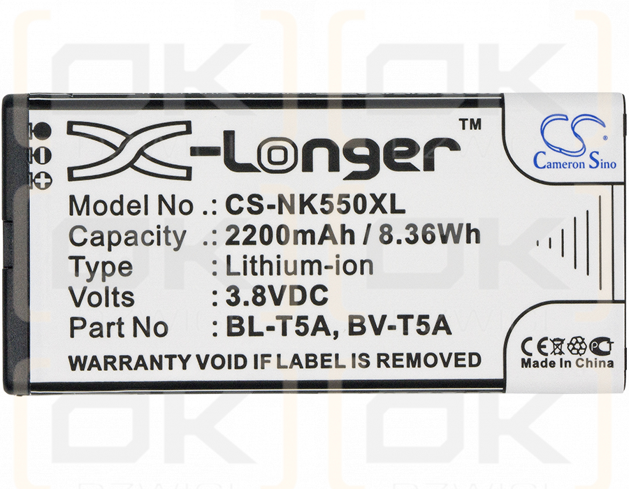 Microsoft RM-1040 / BL-T5A 2200 mAh Li-Ion 3,8 V (Cameron Sino)