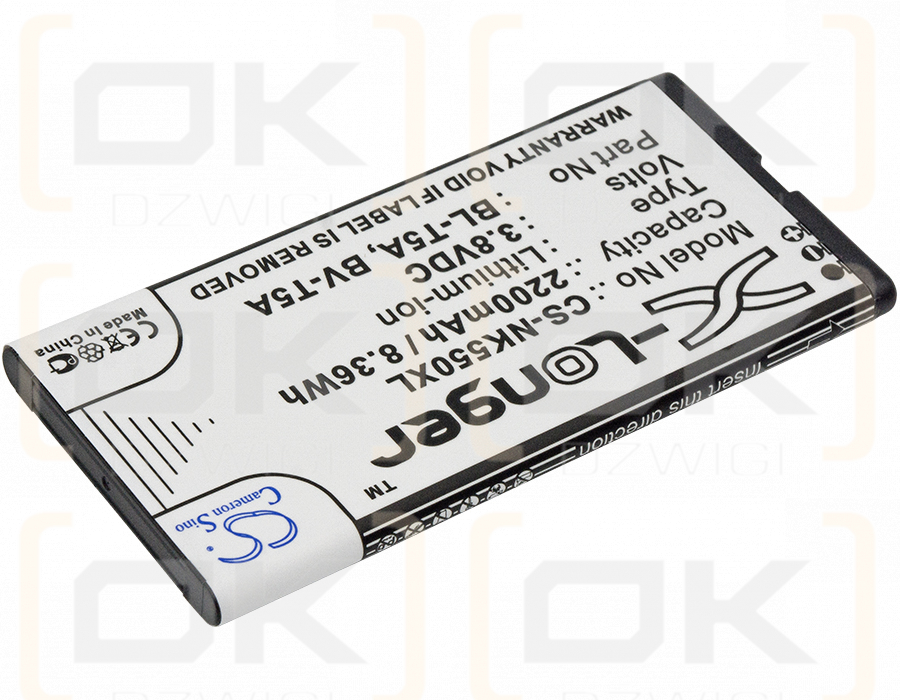 Microsoft RM-1040 / BL-T5A 2200 mAh Li-Ion 3,8 V (Cameron Sino)