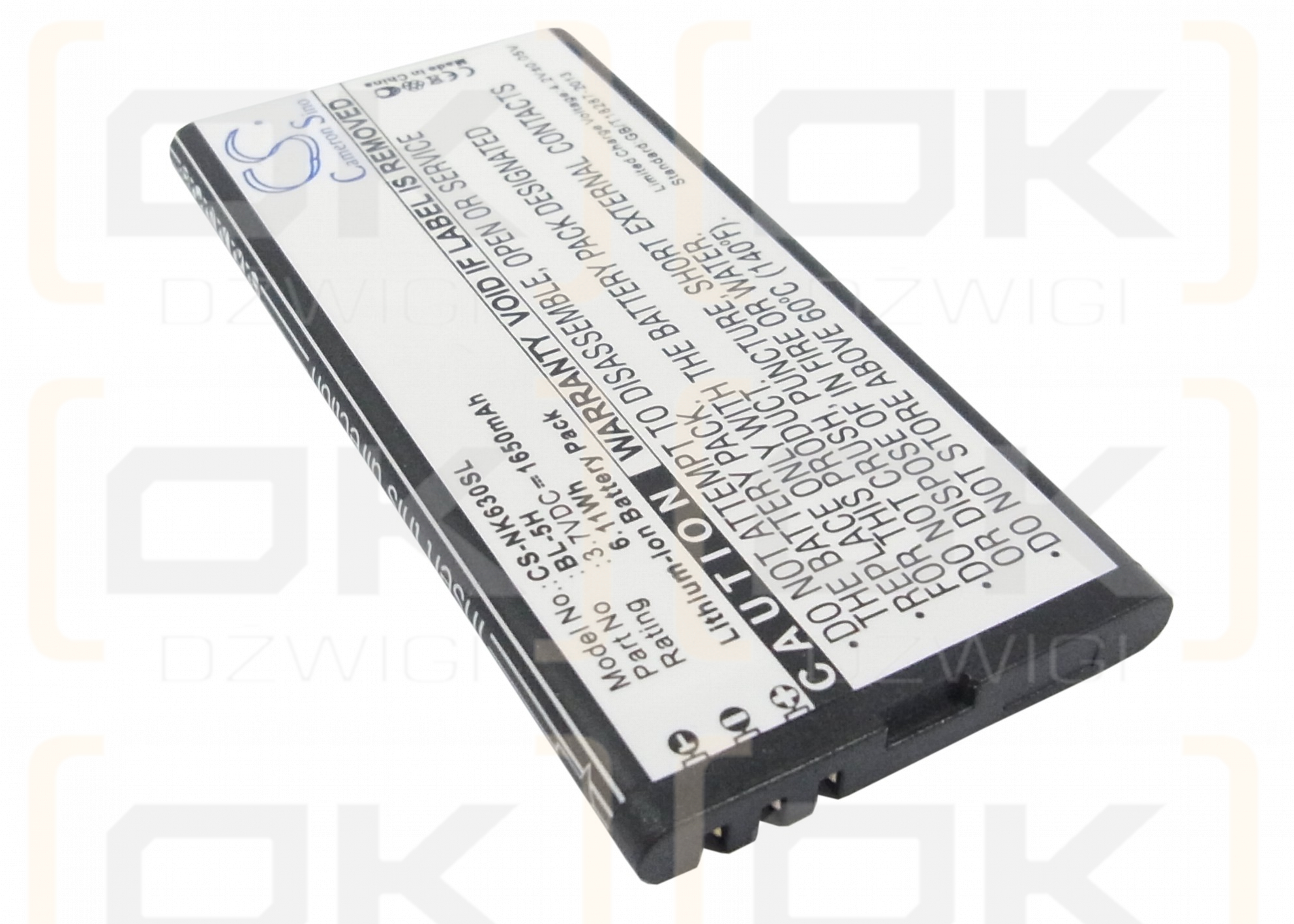 Microsoft RM-975 / BL-5H 1650 mAh Li-Ion 3,7 V (Cameron Sino)