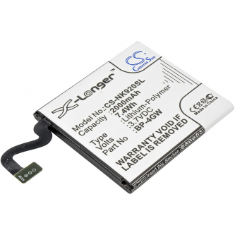 Nokia Lumia 920 4G / BP-4GW 2000mAh Li-Polymer 3.7V (Cameron Sino)