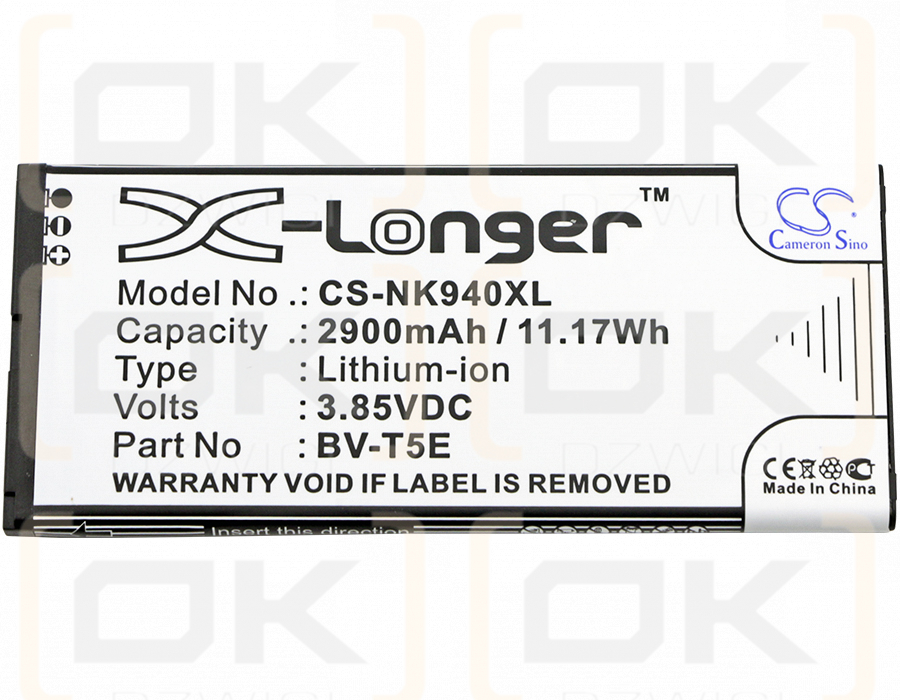 Microsoft RM-1104 / BV-T5E 2900mAh Li-ion 3.85V (Cameron Sino)