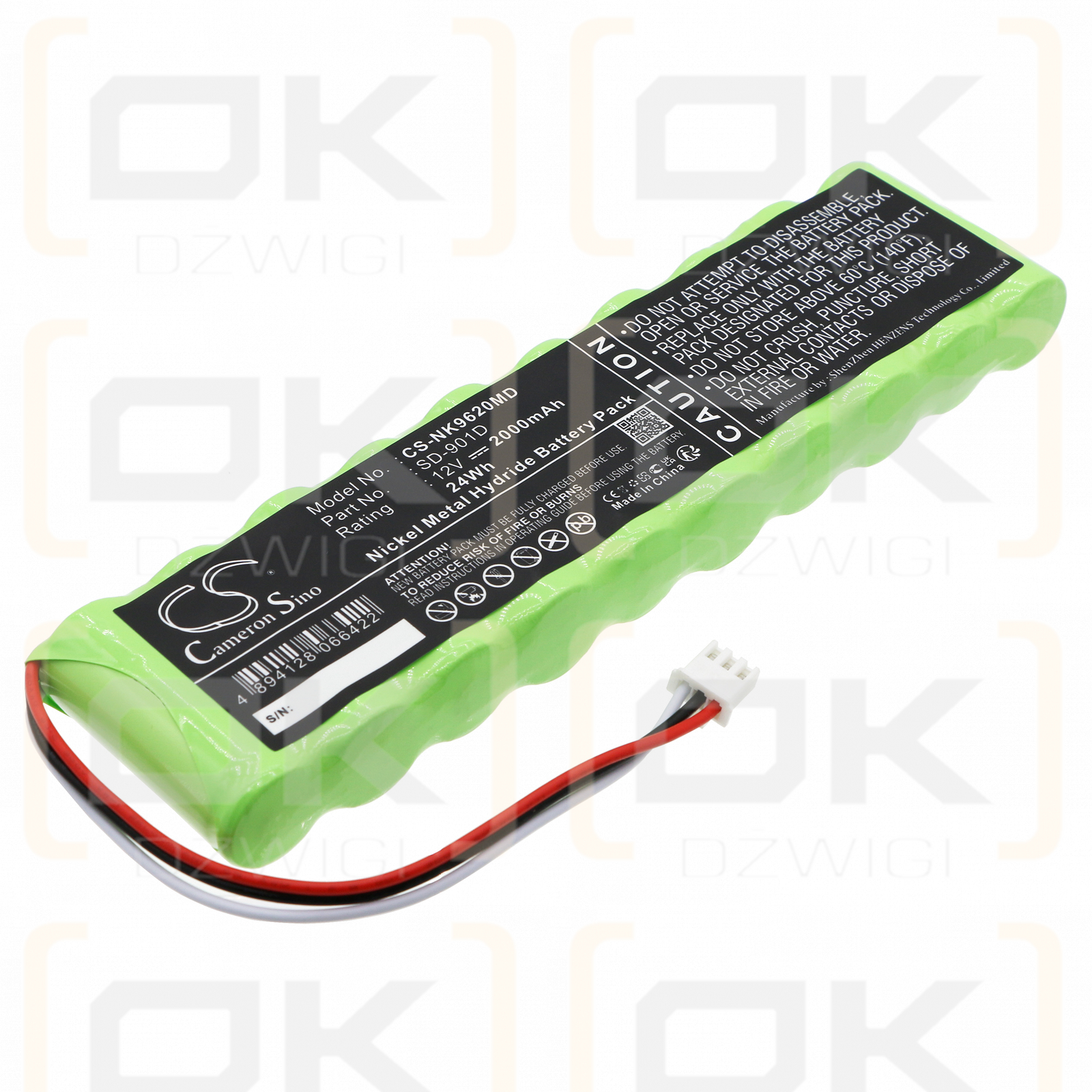 Nihon Kohden Cardiofax S / SD-901D 2000mAh Ni-MH 12.0V (Cameron Sino)