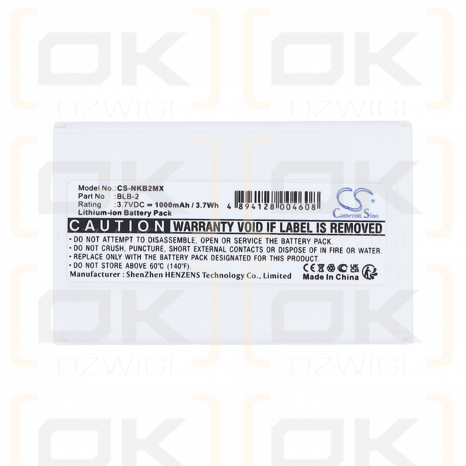 Bateria zamienna do Nokia 8850G / BLB-2 1000 mAh Li-ion 3.7 V (Cameron Sino)