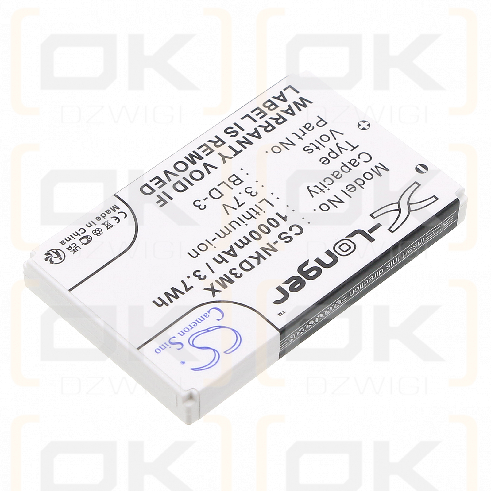 Nokia 6610i / BLD-3 1000mAh Li-ion 3.7V (Cameron Sino)