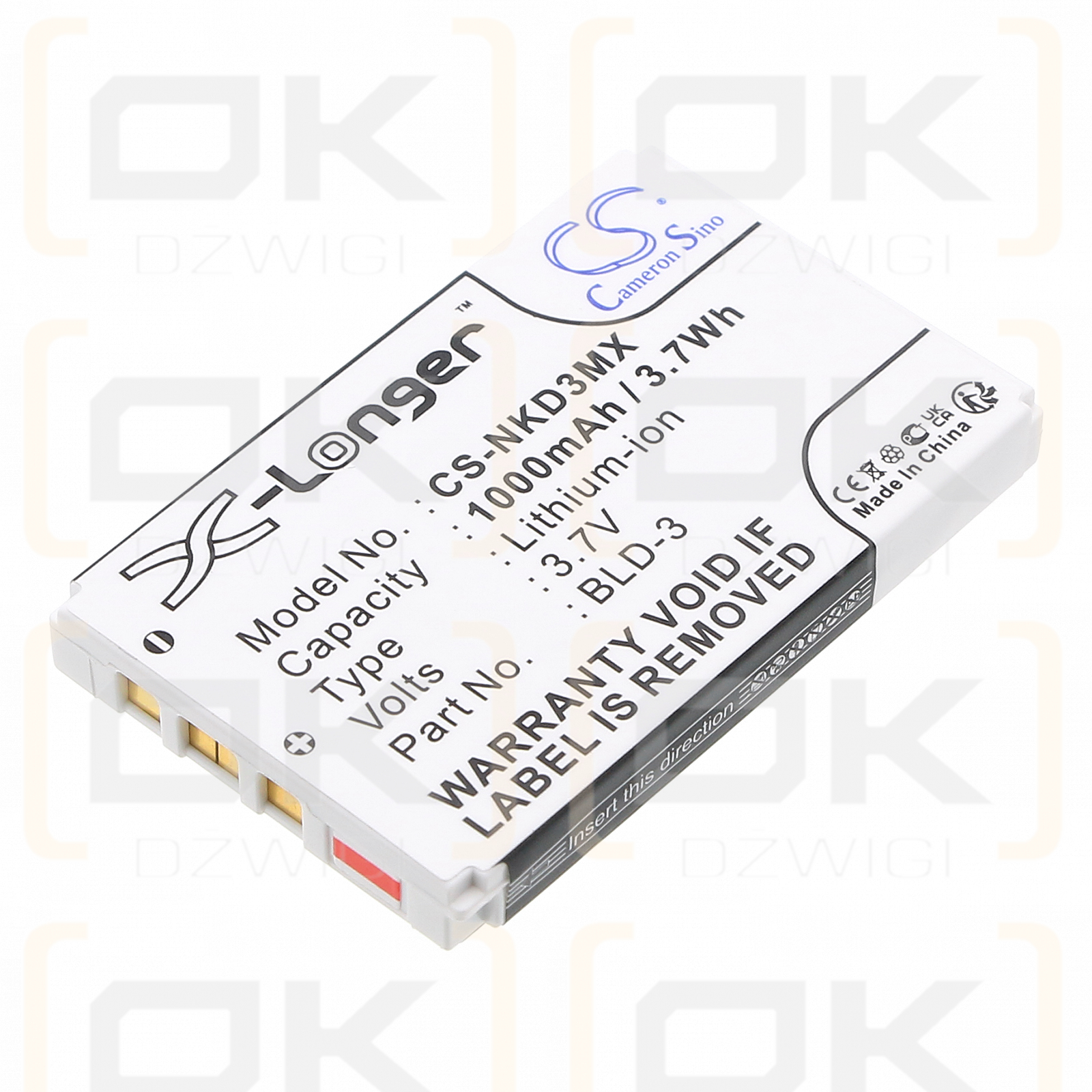 Nokia 6610i / BLD-3 1000mAh Li-ion 3.7V (Cameron Sino)