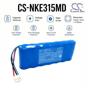 Replacement Battery for Nihon Kohden ECG-3150 Cardiofax C / SB-301DC 2000 mAh Ni-MH 8.4 V (Cameron Sino)