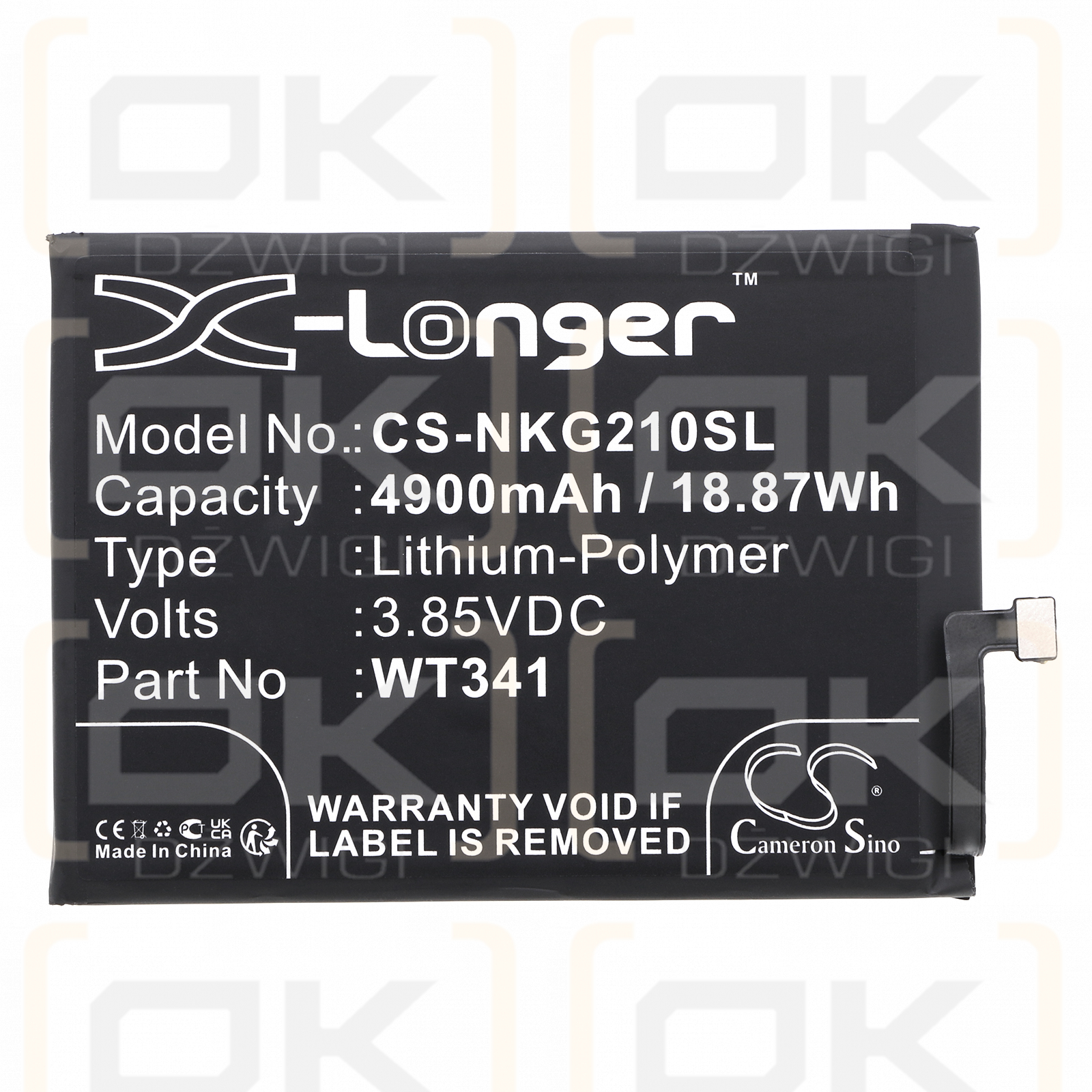 Nokia G21 2022 / WT341 4900mAh Li-Polymer 3.85V (Cameron Sino)