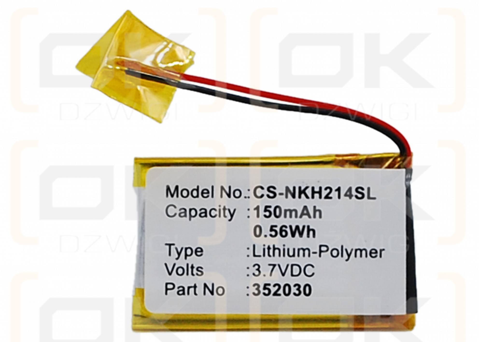 Nokia BH-111 / 352030 150 mAh Li-Polymer 3.7 V (Cameron Sino)