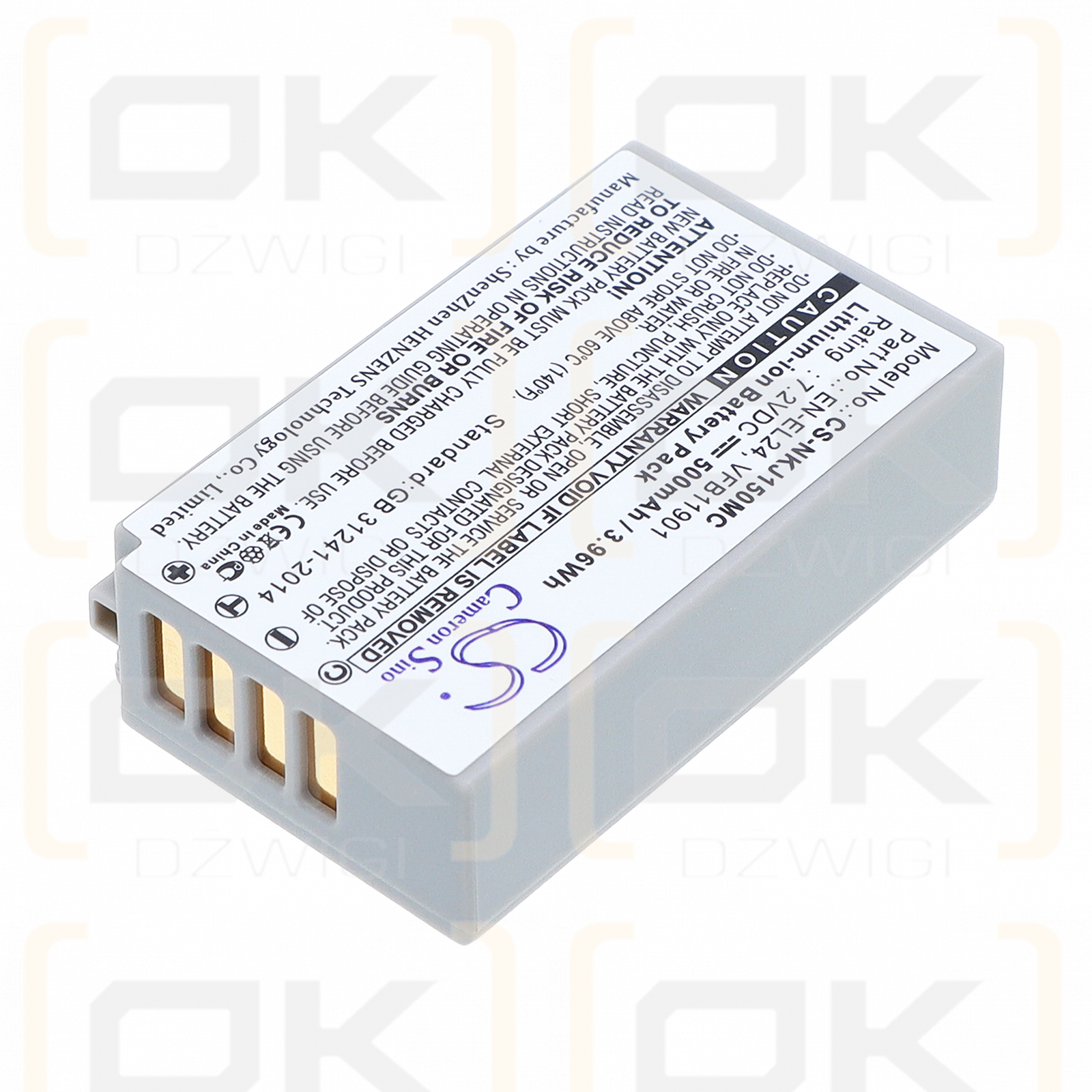 Replacement Battery for NiKon 1 J5 / EN-EL24 500 mAh Li-ion 7.2 V (Cameron Sino)