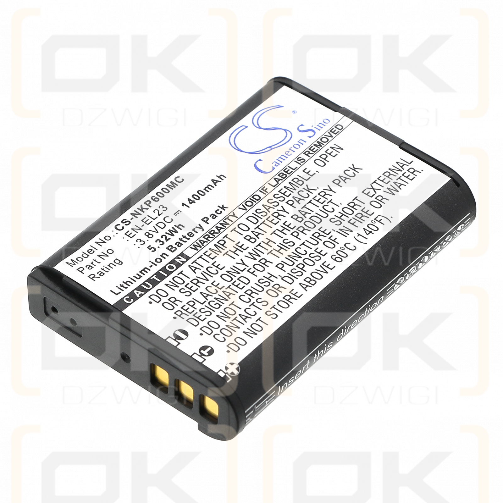 Nikon Coolpix S810c / EN-EL23 1400mAh Li-ion 3.8V (Cameron Sino)