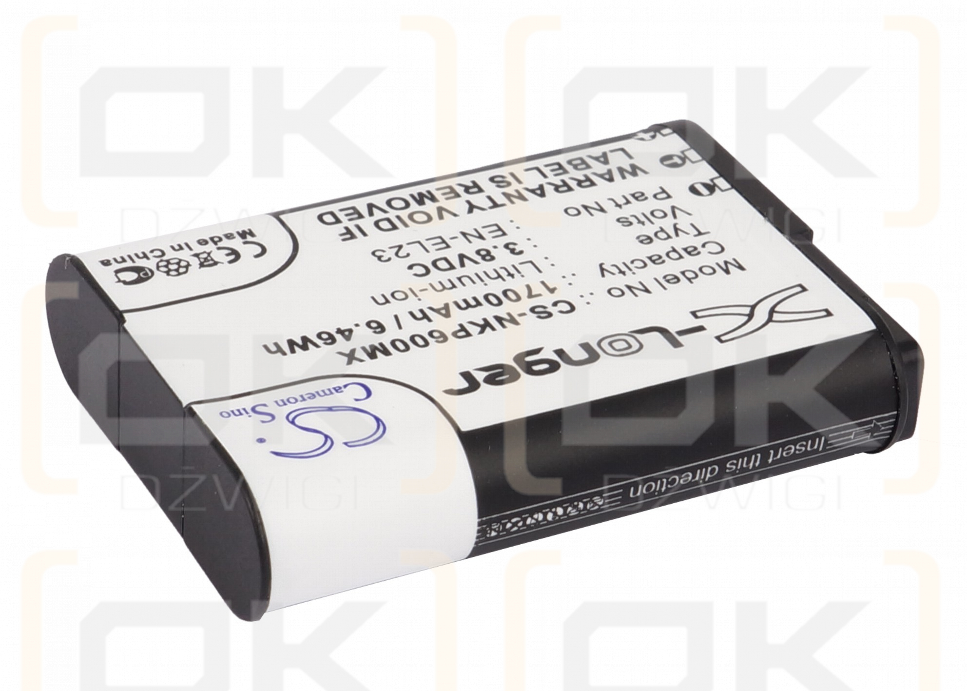 Nikon Coolpix S810c / EN-EL23 1700mAh Li-ion 3.8V (Cameron Sino)