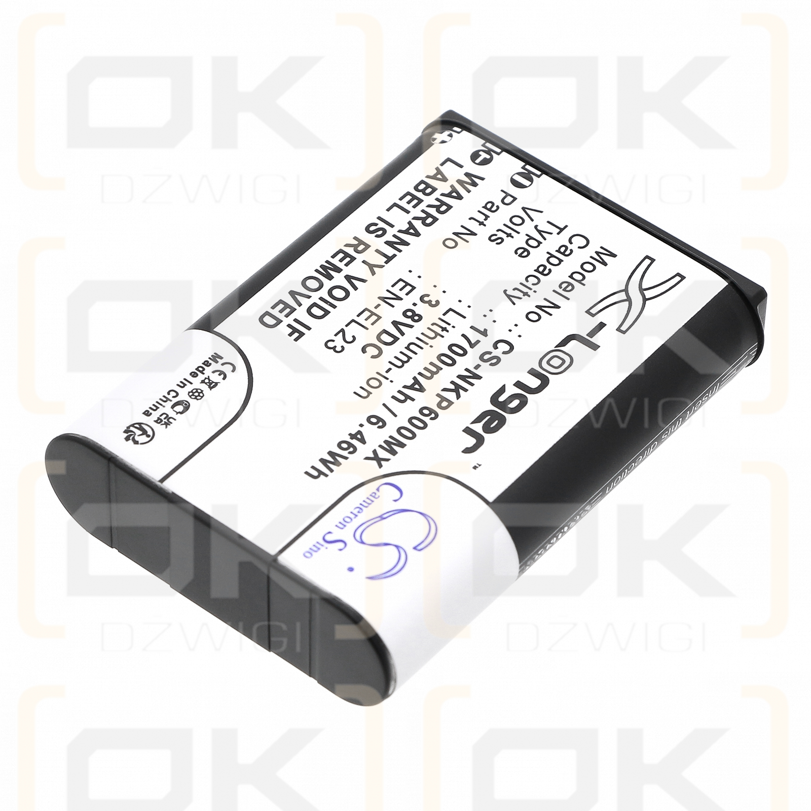Nikon Coolpix S810c / EN-EL23 1700mAh Li-ion 3.8V (Cameron Sino)
