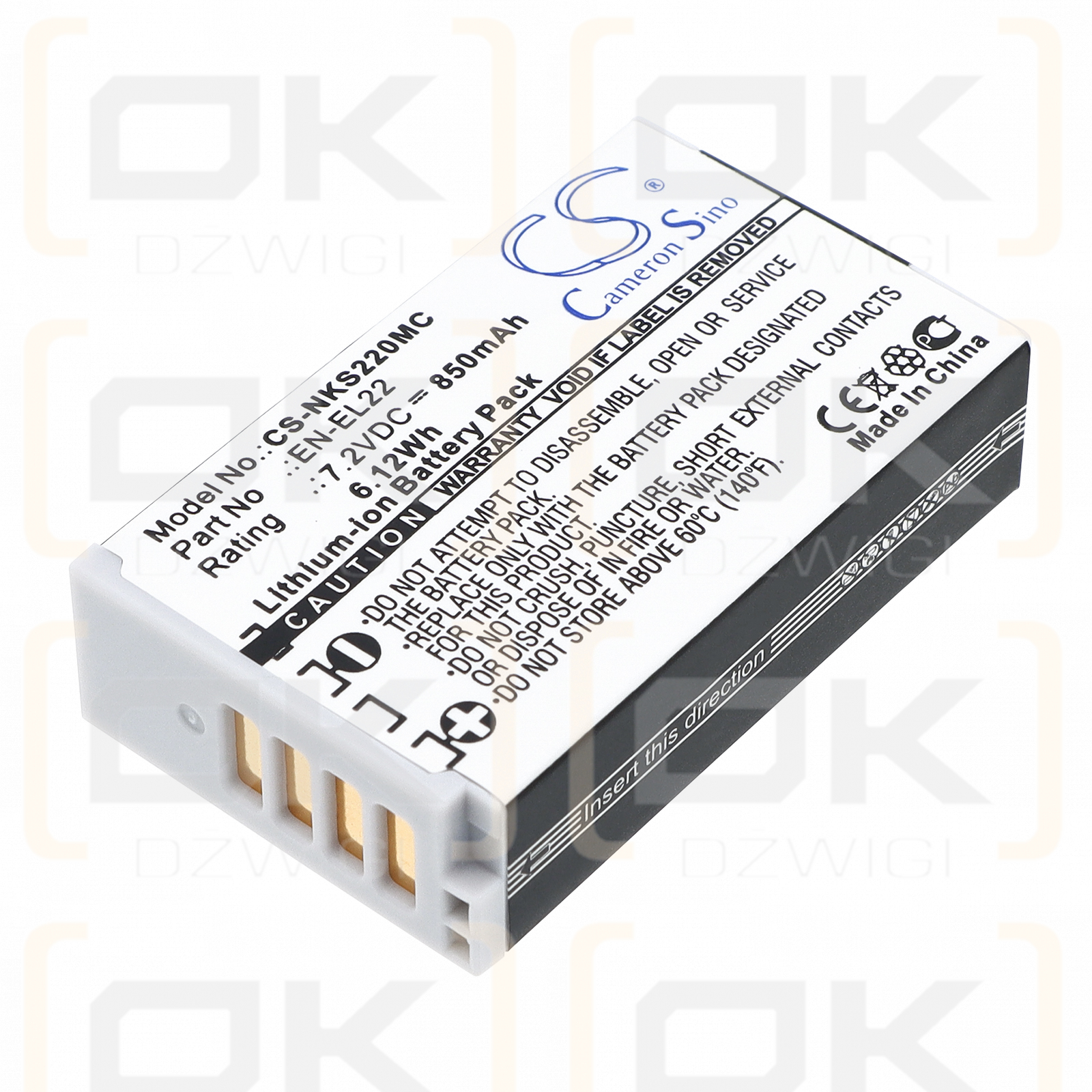 NiKon 1 S2 / EN-EL22 850 mAh Li-ion 7.2 V (Cameron Sino)