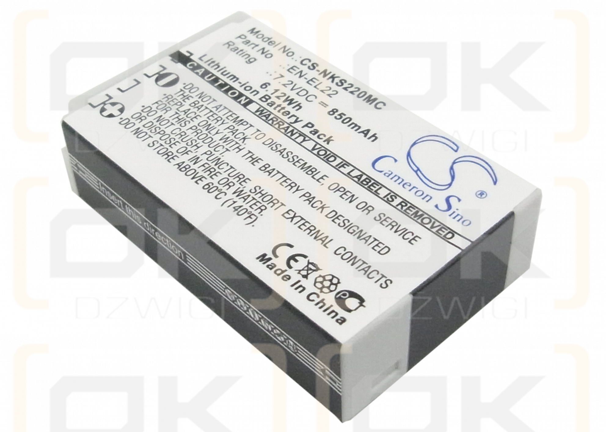 Nikon 1 S2 / EN-EL22 850mAh Li-ion 7.2V (Cameron Sino)