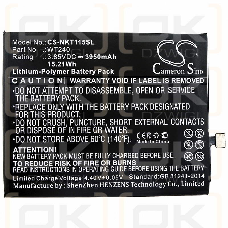 Nokia TA-1164 / WT240 3950mAh Li-Polymer 3.85V (Cameron Sino)