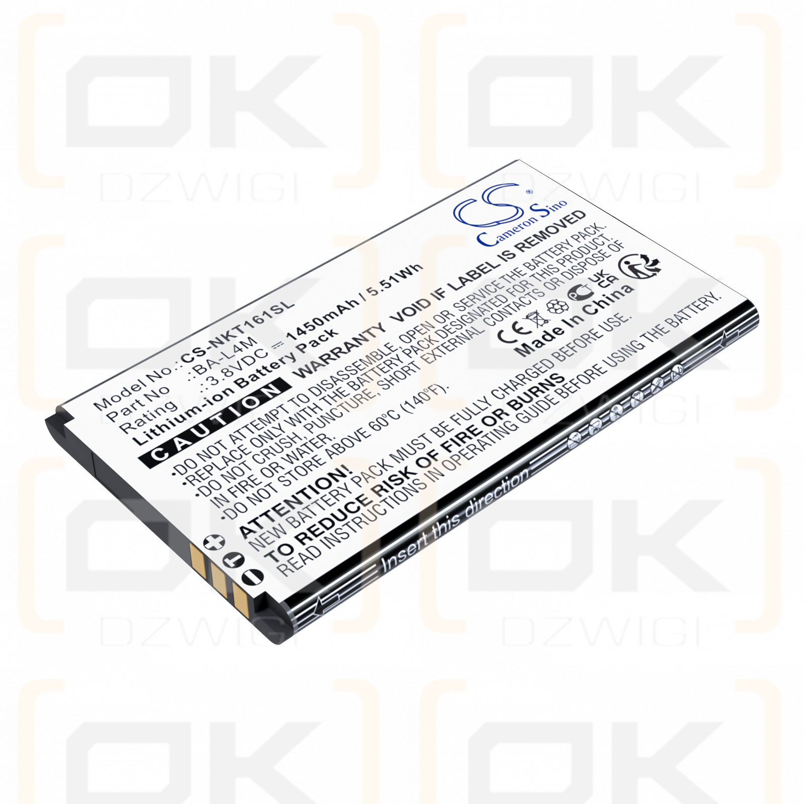 Nokia 215 (2024) / BA-L4M 1450 mAh, iones de litio, 3,8 V (Cameron Sino)