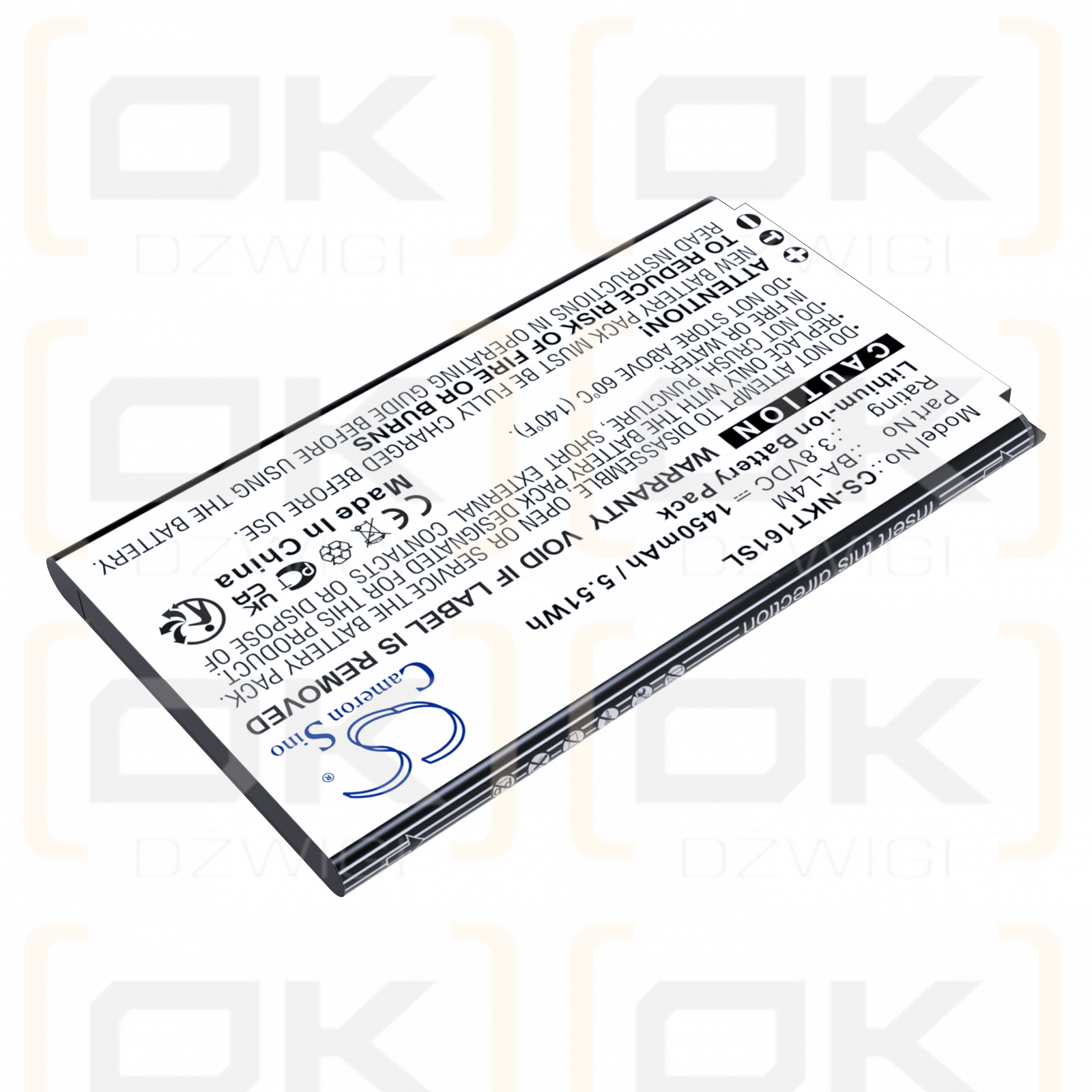 Nokia 215 (2024) / BA-L4M 1450 mAh, iones de litio, 3,8 V (Cameron Sino)