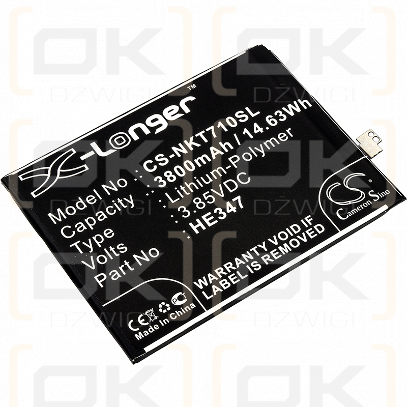 Nokia TA-1055 / HE347 3800 mAh Li-Polymer 3.85 V (Cameron Sino)