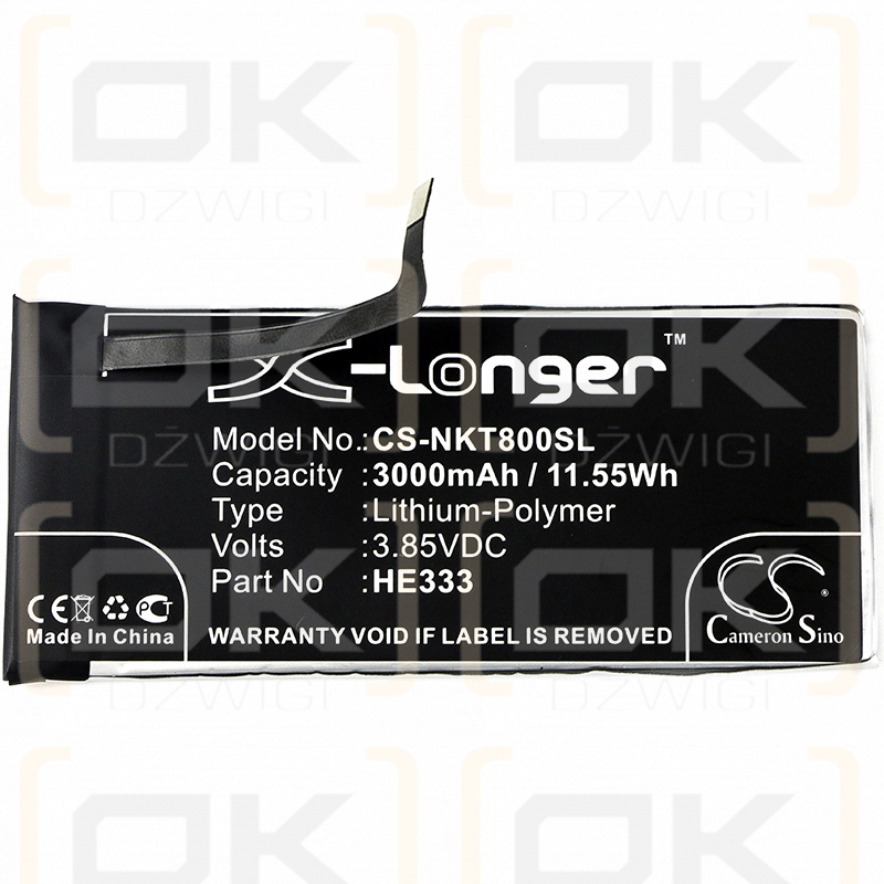 Nokia HMD Avatar / HE333 3000 mAh Li-Polymer 3,85 V (Cameron Sino)