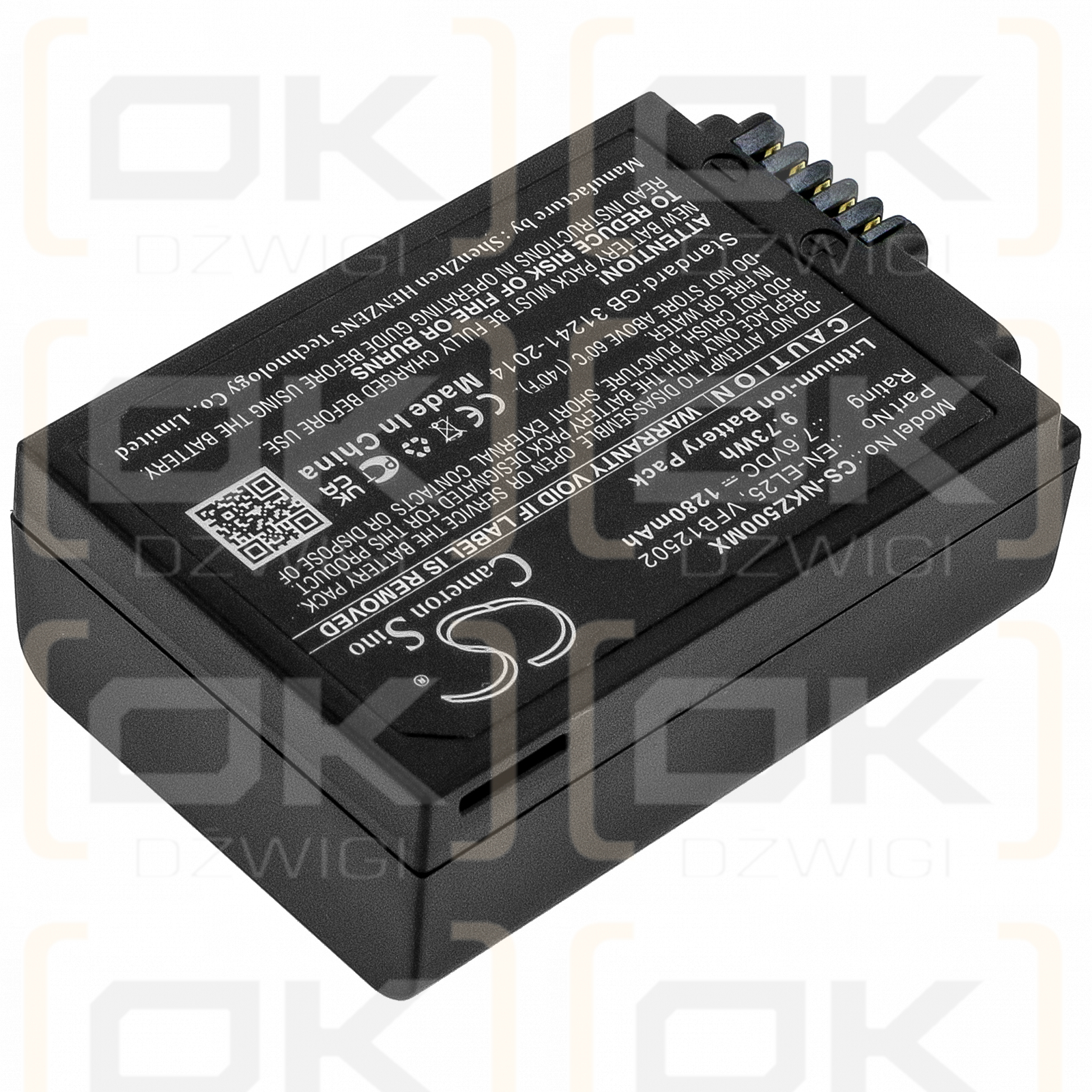 Nikon Z FC sin espejo / EN-EL25 1280mAh Li-ion 7.6V (Cameron Sino)