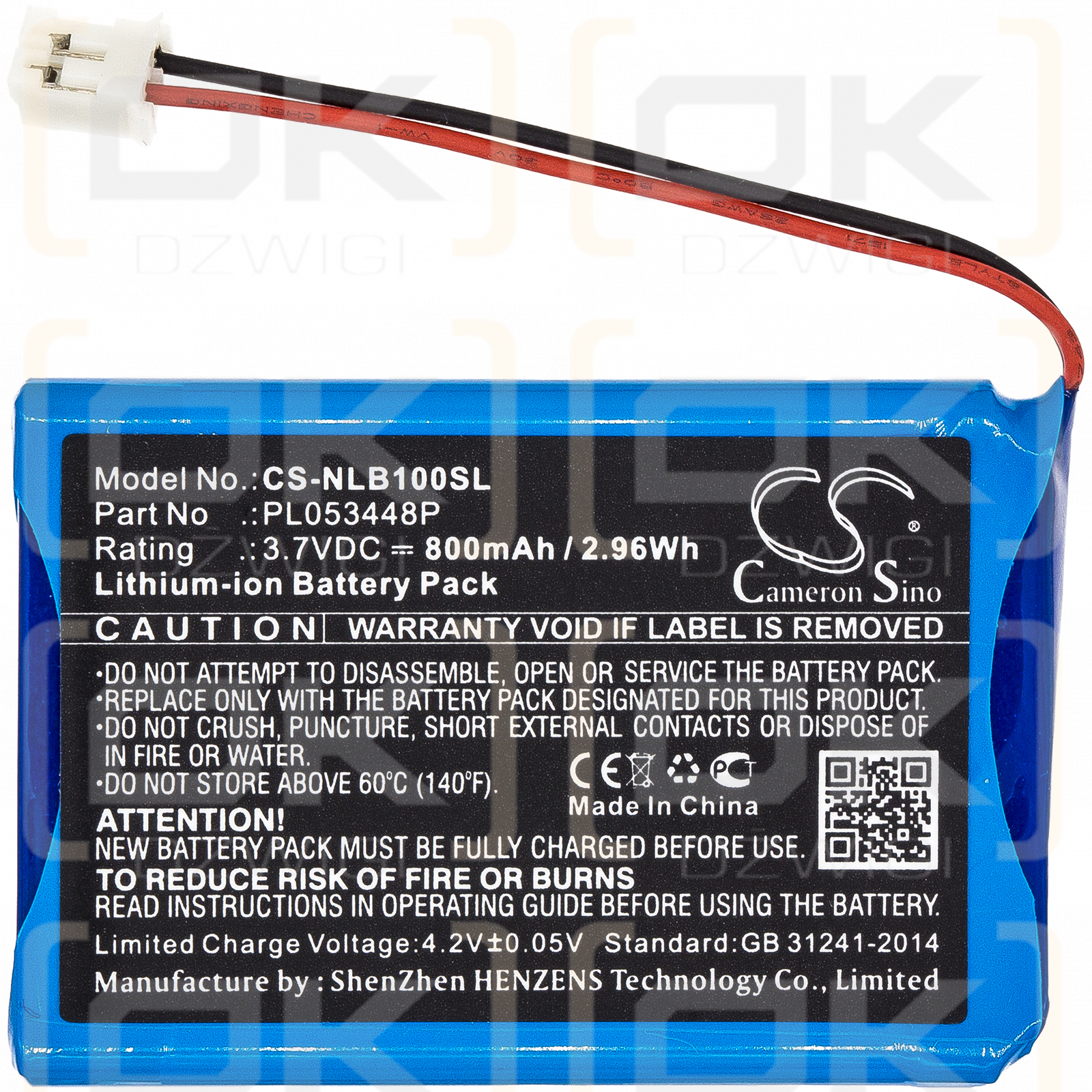 Nolan B5 / PL053448P 800 mAh Li-Ion 3,7 V (Cameron Sino)