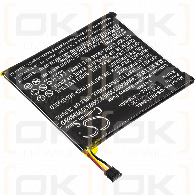 Nest T200877 / 3701-0001-01 450 mAh Li-Polymer 3,7 V (Cameron Sino)