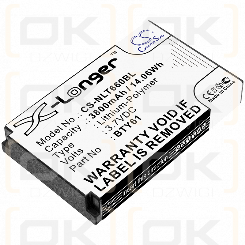 Bateria zamienna do Newland PT60 / BTY61 3800 mAh Li-Polymer 3.7 V (Cameron Sino)