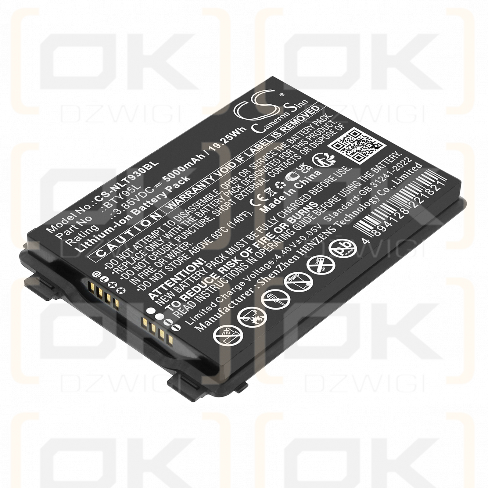 Newland MT93 Megattera / BTY95L 5000 mAh Li-Ion 3,85 V (Cameron Sino)