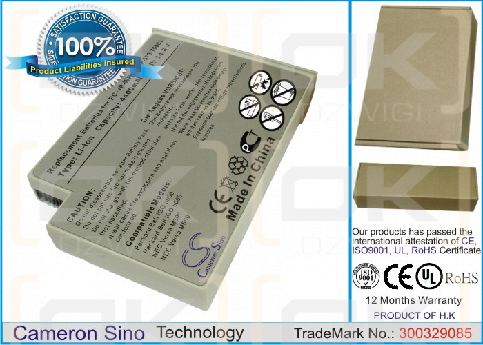 Packard Bell iGo 6000 / PC-VP-WP44 4400 mAh Li-ion 14.8 V (Cameron Sino)