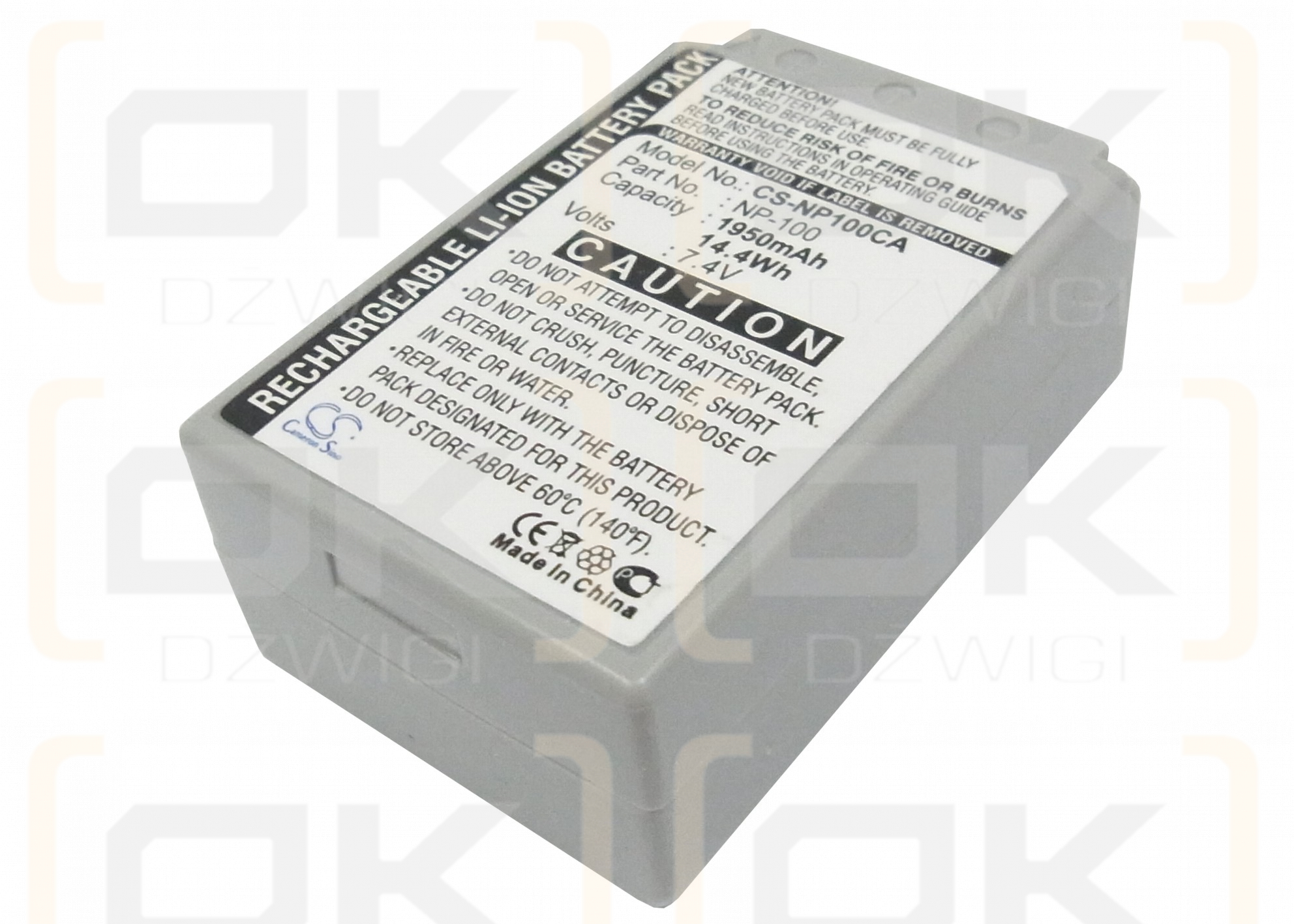 Casio Exilim Pro EX-F1BK / NP-100 1950 mAh Li-ion 7,4 V (Cameron Sino)