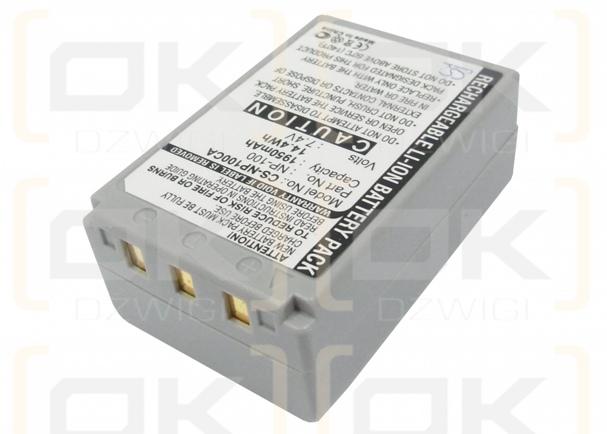 Casio Exilim Pro EX-F1BK / NP-100 1950 mAh Li-ion 7,4 V (Cameron Sino)