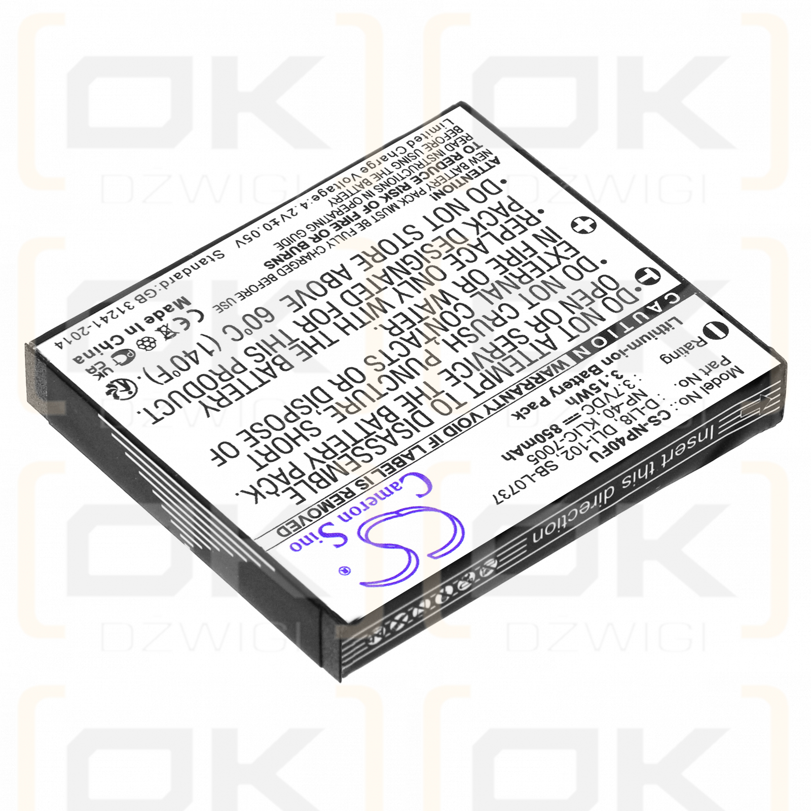 Samsung Digimax L50 / SB-L0737 850mAh Li-ion 3.7V (Cameron Sino)