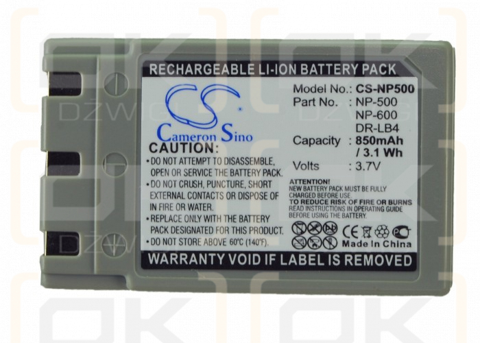 KONICA Revio KD-510Z / DR-LB4 850mAh Li-ion 3.7V (Cameron Sino)