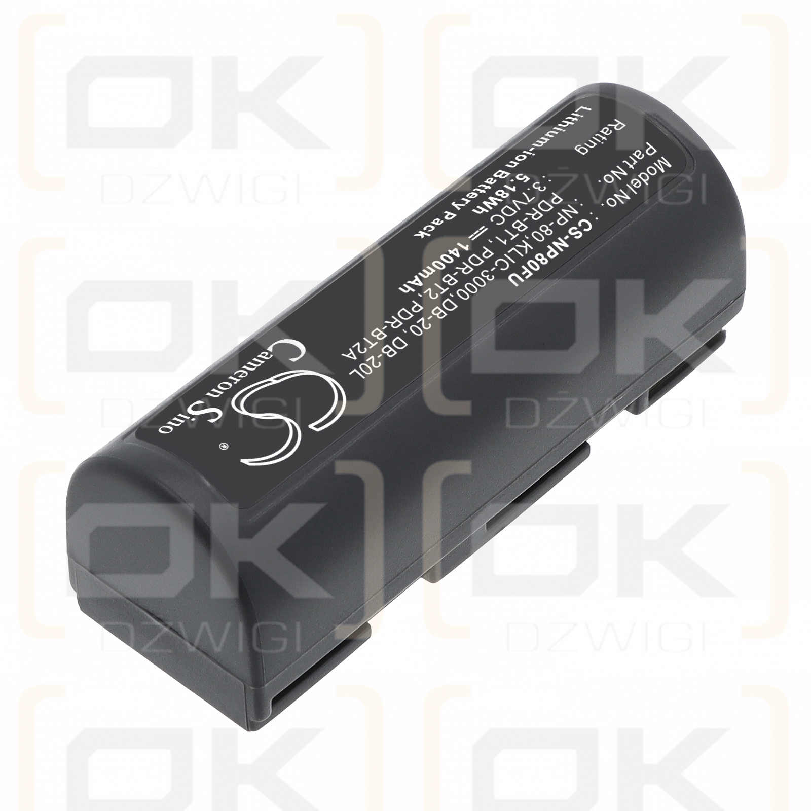 Replacement Battery for Toshiba PDR-M70 / PDR-BT1 1400 mAh Li-ion 3.7 V (Cameron Sino)