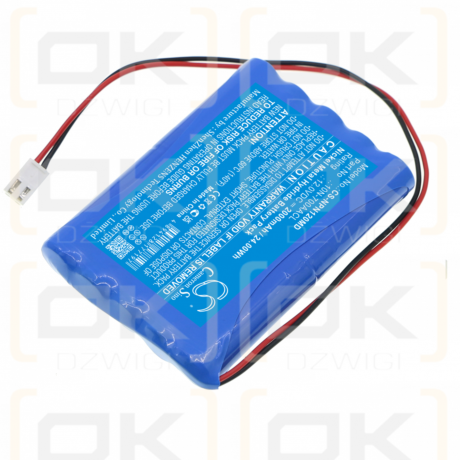 Nipro NCU-12 / 10N-700AACL 2000mAh Ni-MH 12.0V (Cameron Sino)