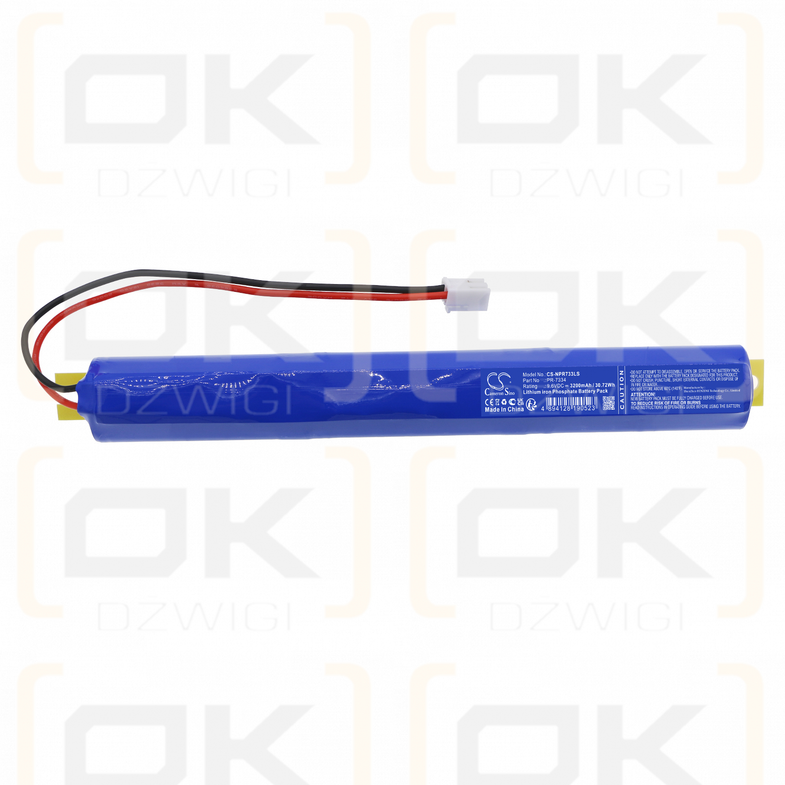 NaturaLED 7335 BAEM12-60BC/MV-A / PR-7334 3200mAh LiFePO4 9.6V (Cameron Sino)