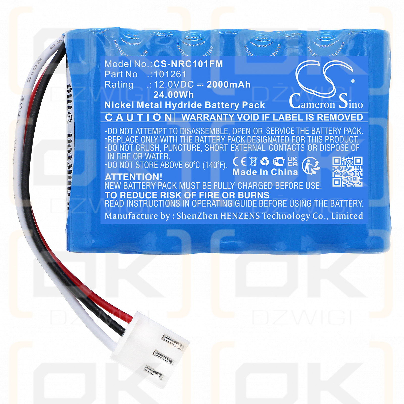 Navgard Bnwas Dubilier DBC101261 ​​​​/ 101261 ​​​​2000 mAh Ni-MH 12,0 V (Cameron Sino)